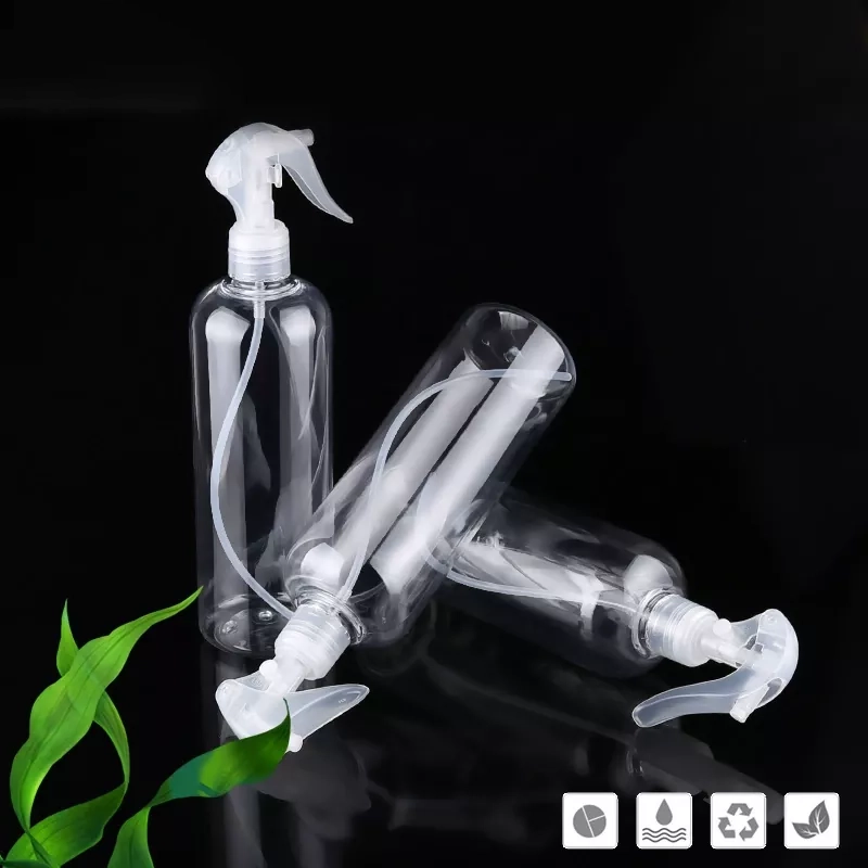 500ml PET Round Transparent Plastic Spray Bottle